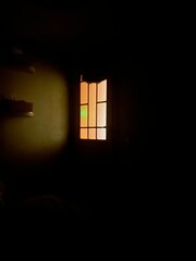 window in the dark