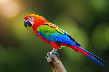 Fototapeta na wymiar red and green macaw Generator by AI Technology
