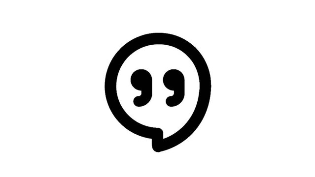 hang outs black icon background animated, logo symbol
