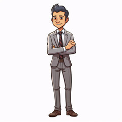 Obraz premium businessman with arms crossed