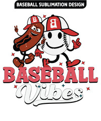 Fototapeta premium Baseball Vibes SVG Design, Sport svg, Soft ball svg, Baseball svg, Base ball soft ball, Baseball fun svg,