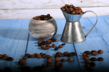 coffee beans and scoop