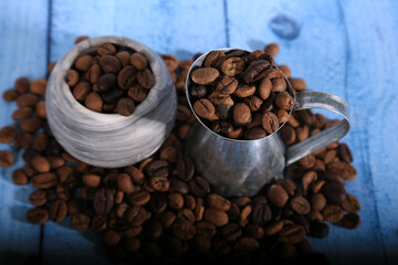coffee beans in a cup