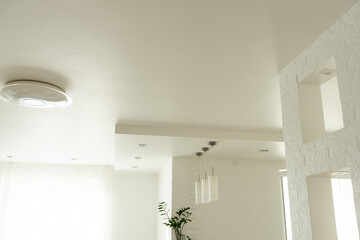 Gypsum board ceiling of house at construction site