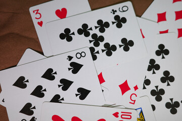 shot on black jack table
