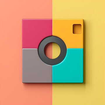 Floppy disc minimalist illustration