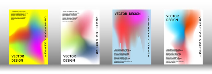 Artistic covers design. Creative fluid colors backgrounds. Set of abstract covers