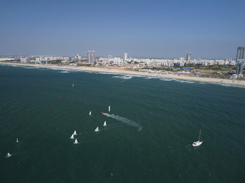 city of ashdod marina drone photography