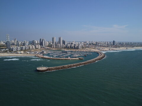 city of ashdod marina drone photography