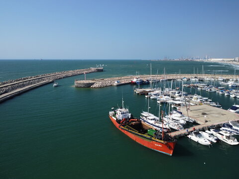 city of ashdod marina drone photography