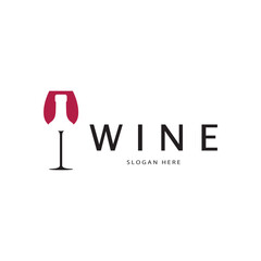 Wine logo design template.vector illustration of icon-vector