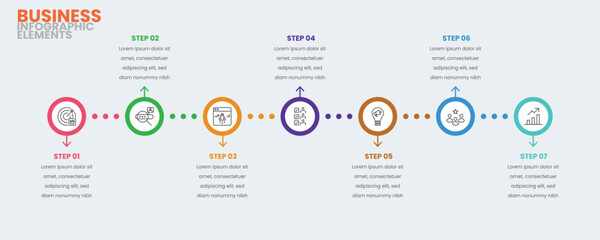 Business timeline infographic template design