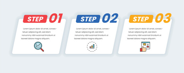 Modern business step infographic template