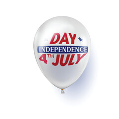 Balloon with inscription 4th of July Independence Day