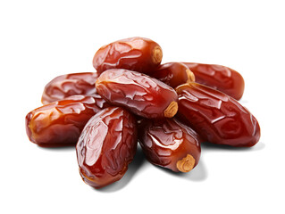 Dry dates isolated on transparent or white background, png