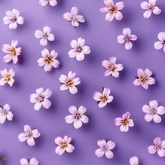 Fototapeta na wymiar Many small beautiful flower blossoms illustration made with Generative AI 