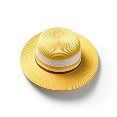 Fototapeta na wymiar yellow straw hat