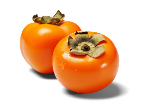 Persimmon isolated on transparent or white background, png