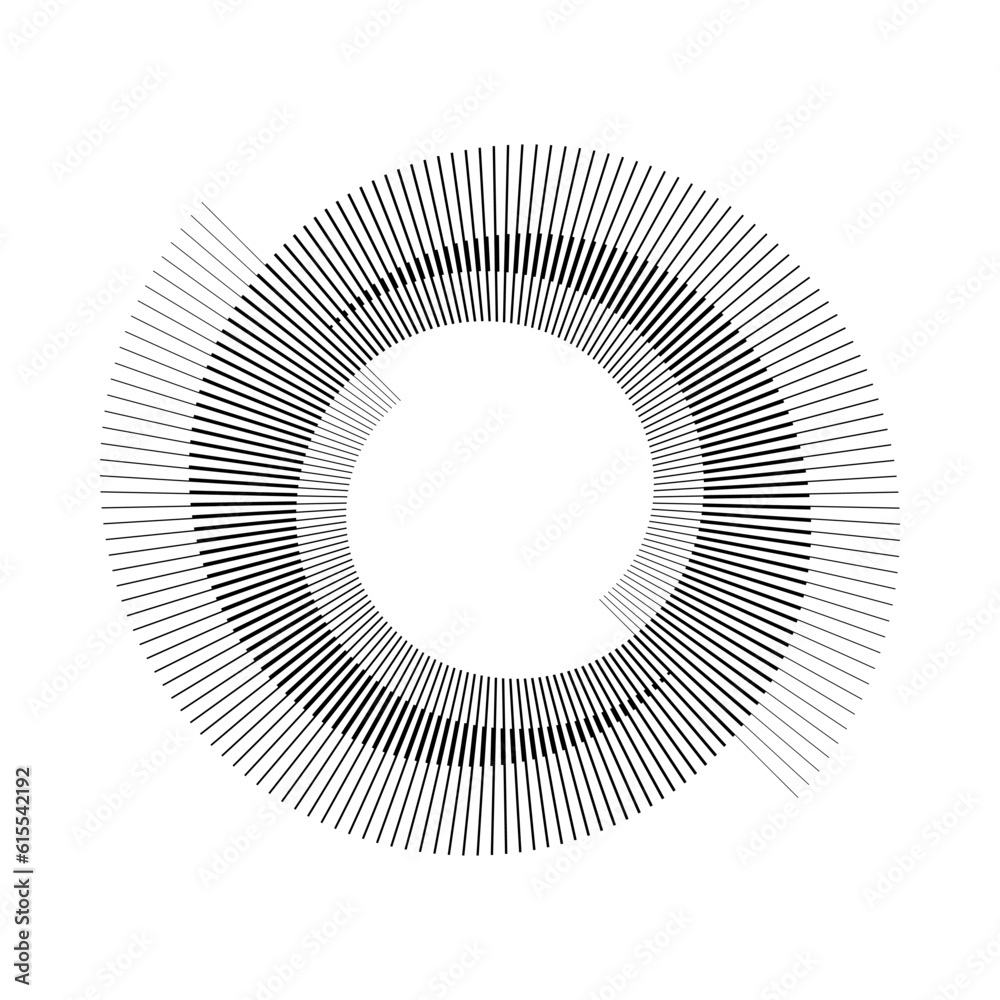 Aufkleber Spiral with dark lines as dynamic abstract vector background or logo or icon. Yin and Yang symbol.