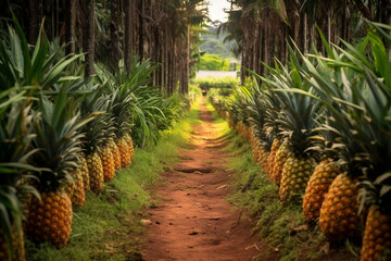 Pineapple plantation Generative AI
