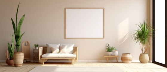 Modern interior of the house. Clean minimalistic design. Generative AI