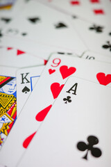 shot on black jack table
