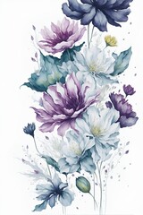 An abstract Floral watercolor Banner