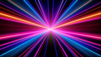 Fototapeta premium Abstract neon background. Generative AI