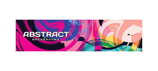 Colorful abstract modern banner template background concept