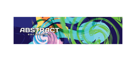 Colorful abstract modern banner template background illustration
