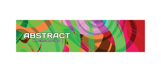 Colorful abstract modern banner template background isolated