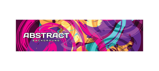 Colorful abstract modern banner template background