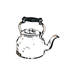 Color sketch of a drinking water jug ​​with transparent background