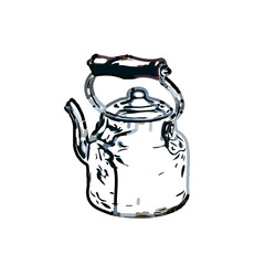 Color sketch of a drinking water jug ​​with transparent background