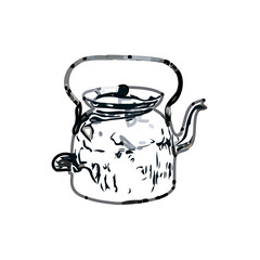Color sketch of a drinking water jug ​​with transparent background