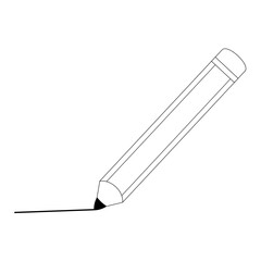 Simple pencil linear icon.Editable outline.