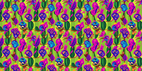 Abstract animal pattern with colorful backround