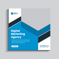 Digital marketing agency social media post and web banner template