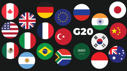 Country Balls of G20 Countries