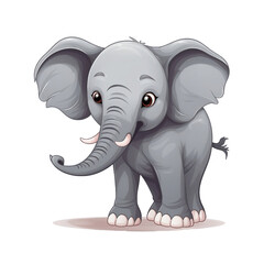 an elephant cartoon illustration PNG on transparent background
