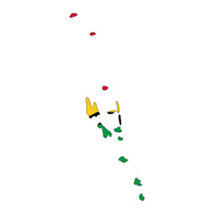 Vanuatu flag simple illustration for independence day or election