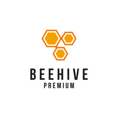 Fototapeta premium Hexagon Beehive Logo Design Concept Vector Illustration Symbol Icon