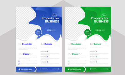 Professional & Modern Flyer Cover Design template for Development your business and target consumer