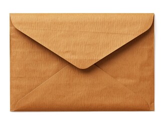 Brown envelopes. Paper gift cards and invitations isolated on white background. created with Generative AI technology