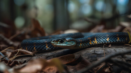 Obraz premium Garter Snakes in Their Natural Habitat. Generative AI