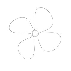 Modern Electric Table fan,  line art, vector, eps10