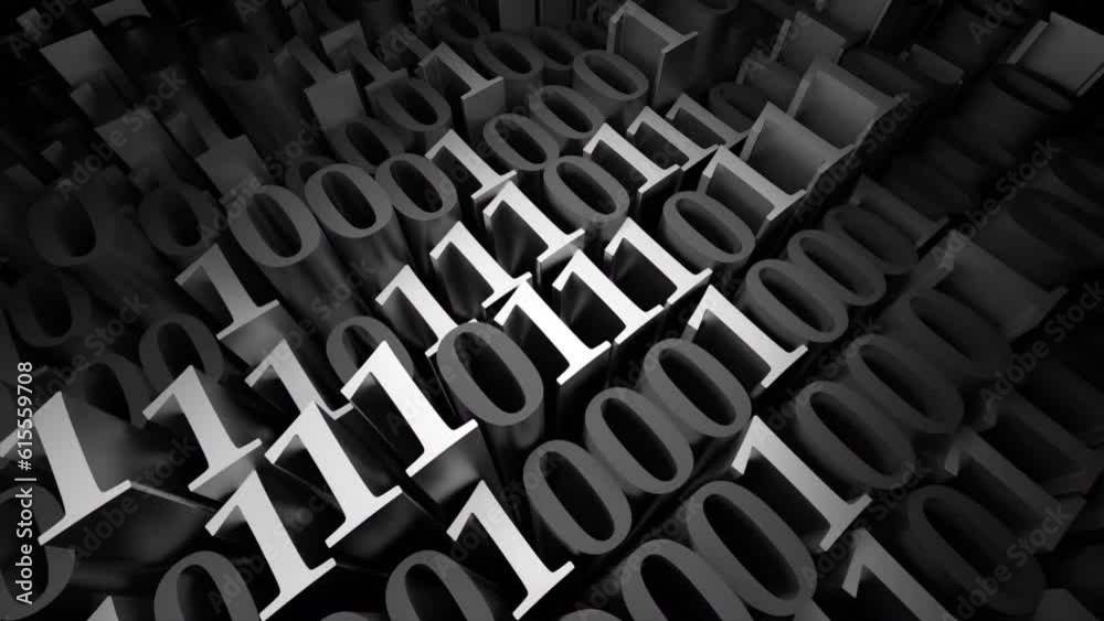 Poster abstract 1 and 0 numbers waving background. design. binary code, concept of technologies.