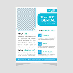Obraz premium Medical dental flyer design template.