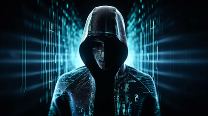 Hacker with hoodie