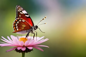 Fototapeta na wymiar butterfly on flower Generated AI